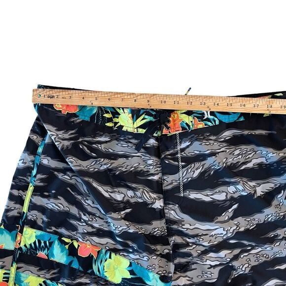 Hurley Mens Phantom Block Party Flammo Board Shorts Tropical Floral Size 40 - Picture 5 of 8